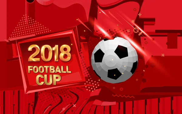 Copa Futebol 2018 Fundo Campeonato Futebol Ilustração —  Vetores de Stock