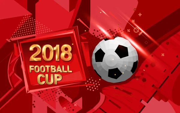 Coupe Football 2018 Illustration Fond Championnat Football — Image vectorielle