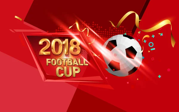 Futbol Kupası 2018 Futbol Şampiyonası Arka Plan Illüstrasyon — Stok Vektör