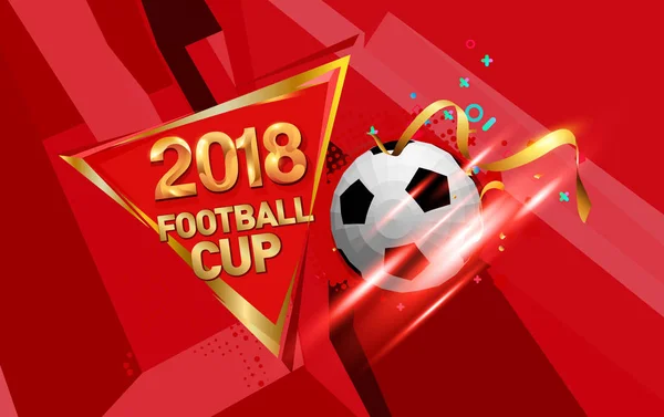 Coupe Football 2018 Illustration Fond Championnat Football — Image vectorielle