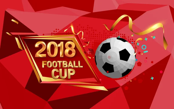 Coupe Football 2018 Illustration Fond Championnat Football — Image vectorielle