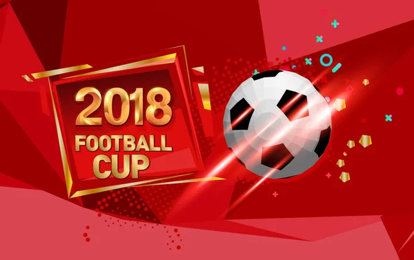 Fotbale 2018 Fotbalové Mistrovství Pozadí Obrázek — Stockový vektor