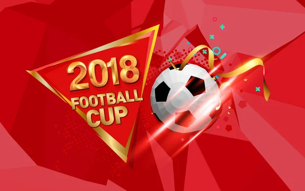 Copa Fútbol 2018 Ilustración Fondo Campeonato Fútbol — Vector de stock