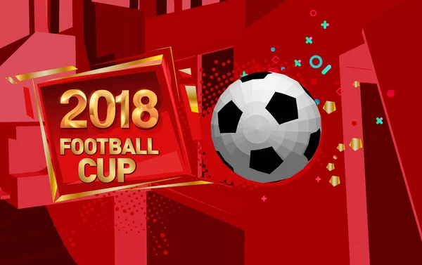 Coupe Football 2018 Illustration Fond Championnat Football — Image vectorielle