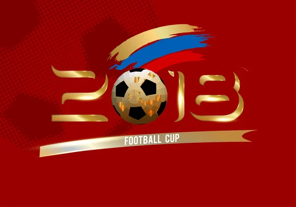 Futbol Şampiyonası Arka Plan Illüstrasyon Futbol Kupası 2018 — Stok Vektör