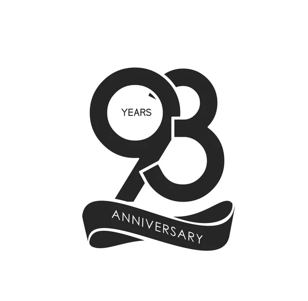 98年黑色周年纪念标志 装饰背景 — 图库矢量图片