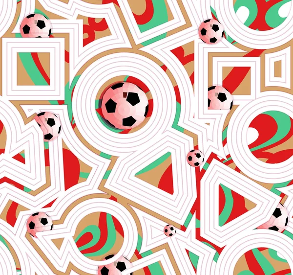 Fußball Weltmeisterschaft Hintergrund Fußball — Stockvektor