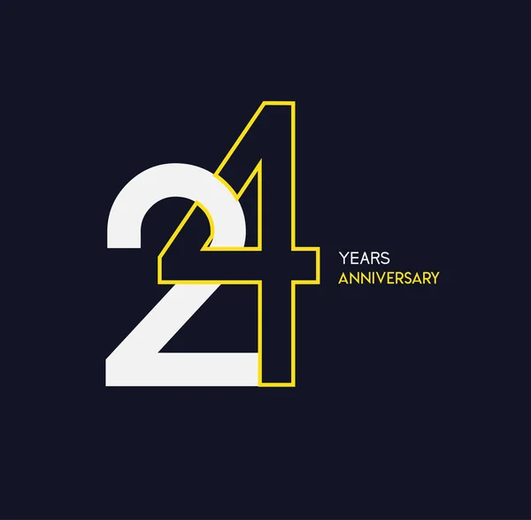 Years Black White Anniversary Logo Decorative Background — Stock Vector