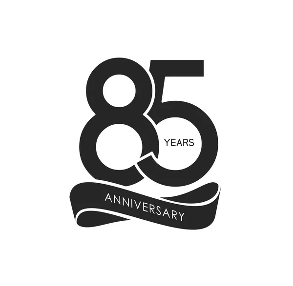 Años Logo Aniversario Negro Fondo Decorativo — Archivo Imágenes Vectoriales