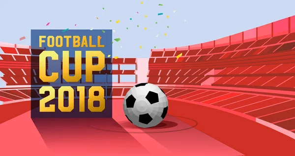 Futbol Şampiyonası Arka Plan Illüstrasyon Futbol Kupası 2018 — Stok Vektör
