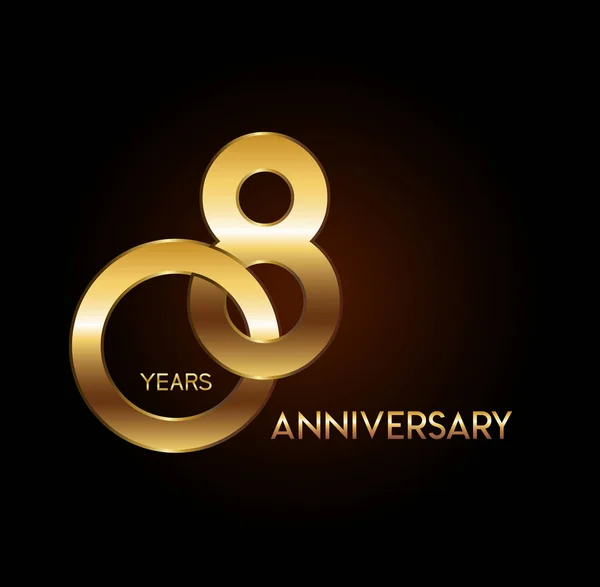 Logo Aniversario Años Fondo Decorativo — Vector de stock