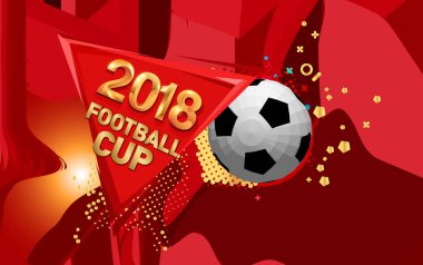 Futbol Kupası 2018. Futbol Şampiyonası arka plan illüstrasyon