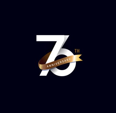 76 yıl yıldönümü logosu, dekoratif arka plan
