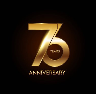 76 yıl yıldönümü logosu, dekoratif arka plan