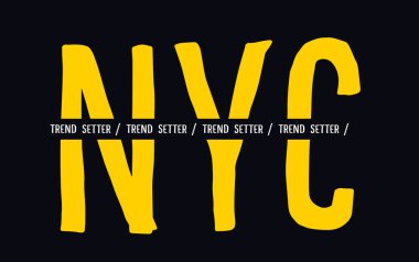 t gömlek grafik, tee baskı tasarımı. New York city sloganı, vektör çizimleri şablonu