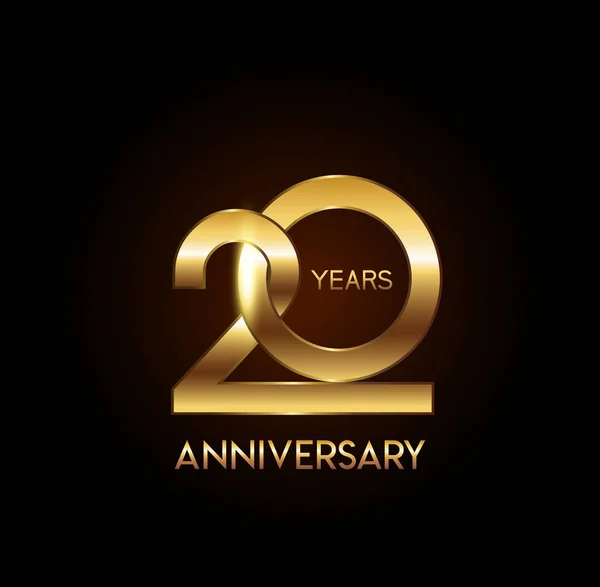 20 yıl yıldönümü logosu, dekoratif arka plan