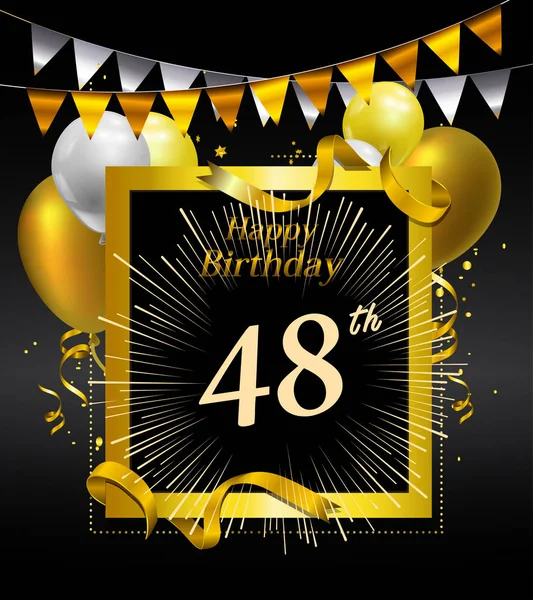 Years Anniversary Happy Birthday Logo Decorative Background — Stock Vector