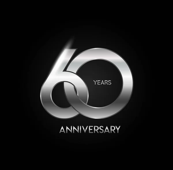 Logo Aniversario Años Plata Fondo Decorativo — Archivo Imágenes Vectoriales