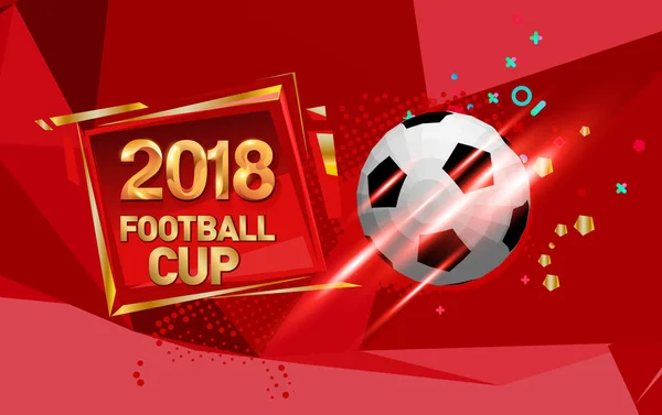 Coppa Calcio 2018 Campionato Calcio Sfondo Illustrazione — Vettoriale Stock