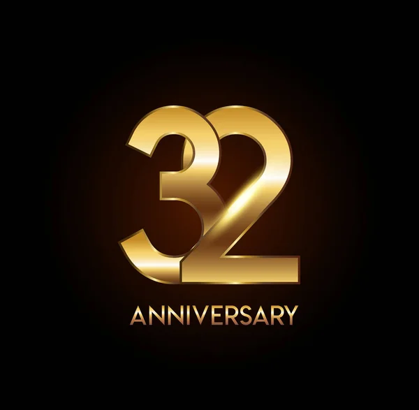 32 yıl yıldönümü logosu, dekoratif arka plan