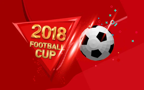 Coupe Football 2018 Illustration Fond Championnat Football — Image vectorielle