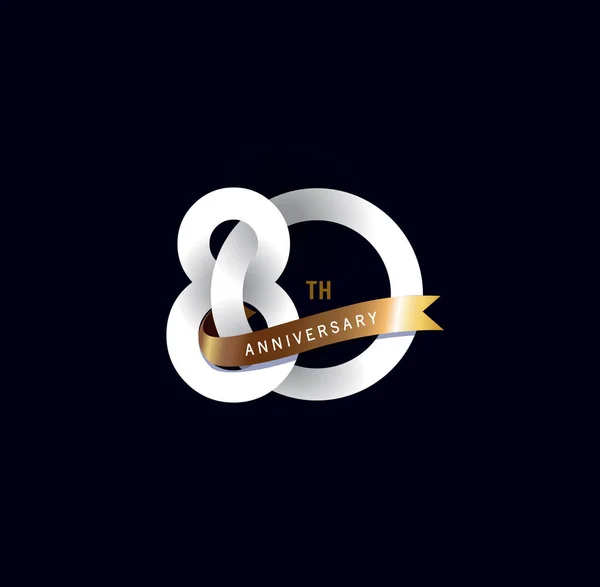 Річний Ювілейний Логотип Декоративний Фон — стоковий вектор