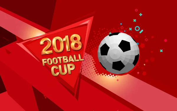 Coupe Football 2018 Illustration Fond Championnat Football — Image vectorielle