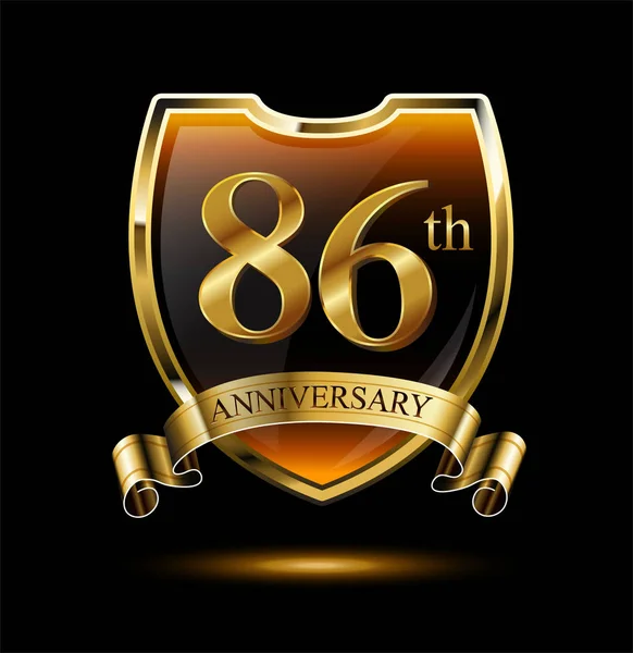 Anni Logo Anniversario Oro Sfondo Decorativo — Vettoriale Stock