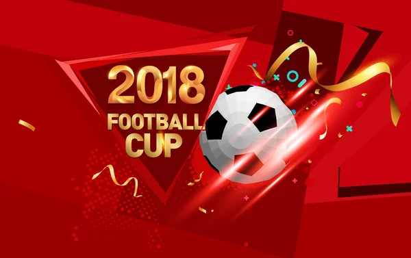 Mistrzostwa Piłce Nożnej 2018 Piłka Nożna Mistrzostwa Tła Ilustracji — Wektor stockowy