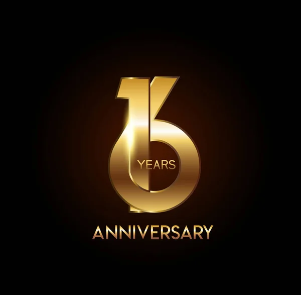 16 yıl yıldönümü logosu, dekoratif arka plan