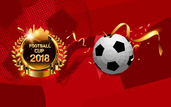 Fotbale 2018 Fotbalové Mistrovství Pozadí Obrázek — Stockový vektor