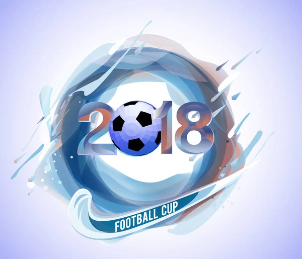 Campeonato Fútbol Ilustración Fondo Copa Fútbol 2018 — Vector de stock