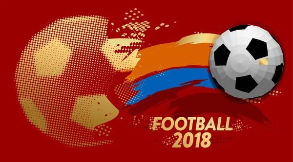 Fotbalové Mistrovství Pozadí Obrázku Fotbale 2018 — Stockový vektor
