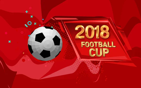 Coupe Football 2018 Illustration Fond Championnat Football — Image vectorielle