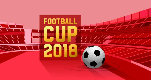 Futbol Şampiyonası Arka Plan Illüstrasyon Futbol Kupası 2018 — Stok Vektör