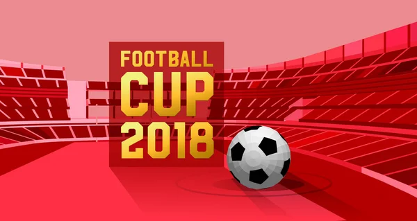 Voetbal Kampioenschap Achtergrond Illustratie Beker Van 2018 — Stockvector