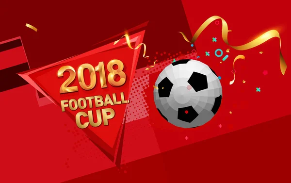 Fotbale 2018 Fotbalové Mistrovství Pozadí Obrázek — Stockový vektor