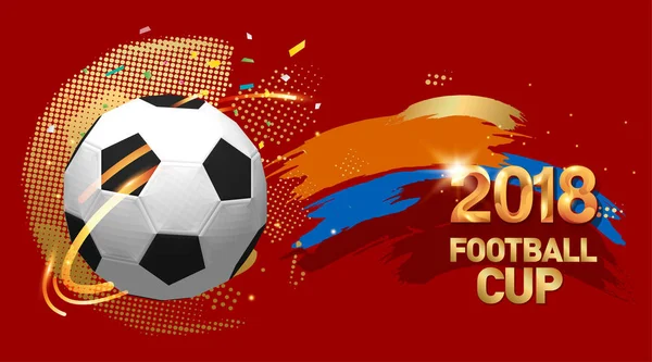 Piłka Nożna Mistrzostwa Tła Ilustracji Mistrzostwa Piłce Nożnej 2018 — Wektor stockowy