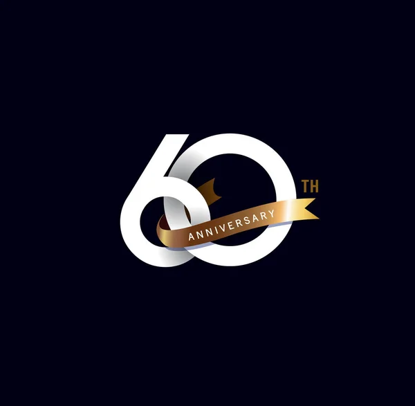 60 yıl yıldönümü logosu, dekoratif arka plan