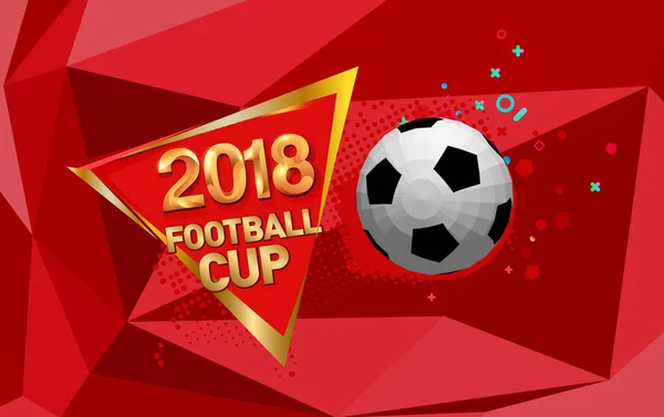 Coupe Football 2018 Illustration Fond Championnat Football — Image vectorielle