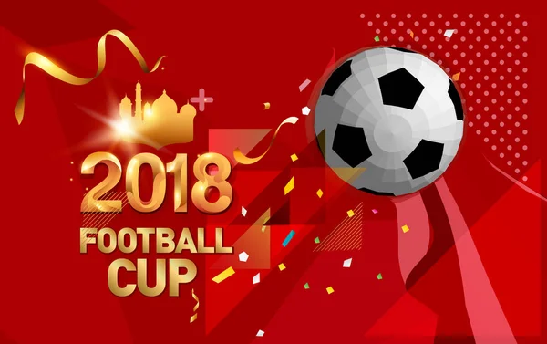 Κύπελλο Ποδοσφαίρου 2018 Πρωτάθλημα Ποδοσφαίρου Φόντο Εικόνα — Διανυσματικό Αρχείο