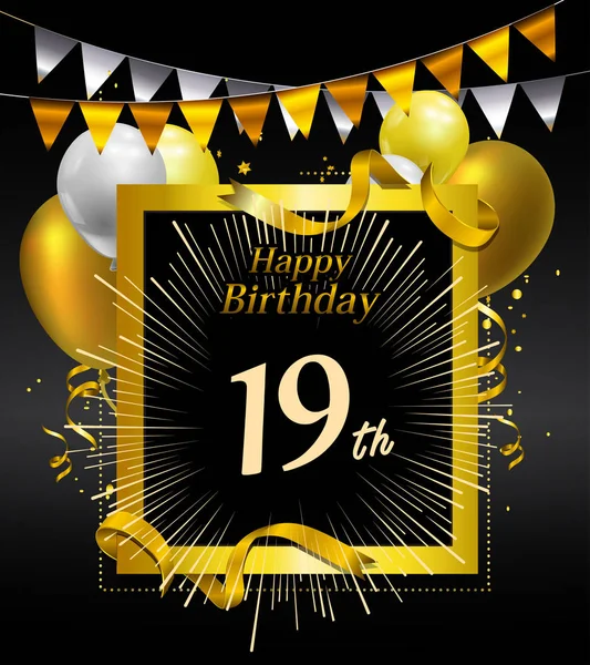 19 Ans Anniversaire Images Vectorielles 19 Ans Anniversaire Vecteurs Libres De Droits Depositphotos