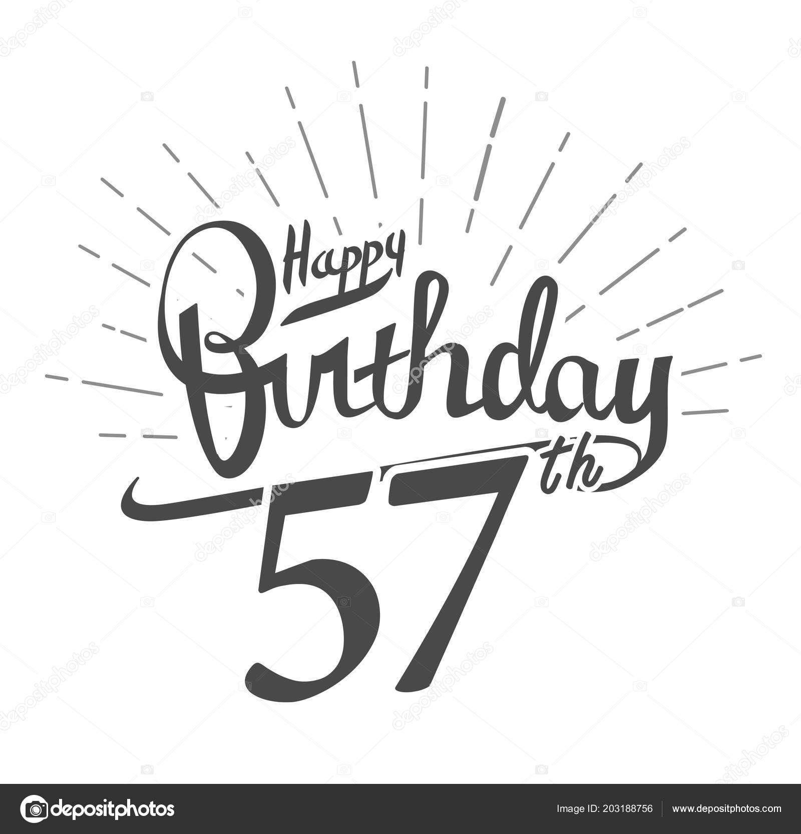 白い背景の上の 年周年記念ロゴ お誕生日おめでとう ストックベクター C Vectorawesome