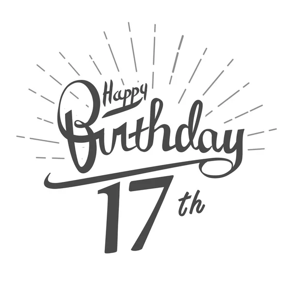Logo Años Aniversario Sobre Fondo Blanco Feliz Cumpleaños — Vector de stock
