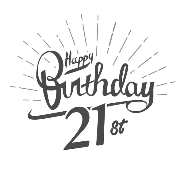 Logo Años Aniversario Sobre Fondo Blanco Feliz Cumpleaños — Vector de stock