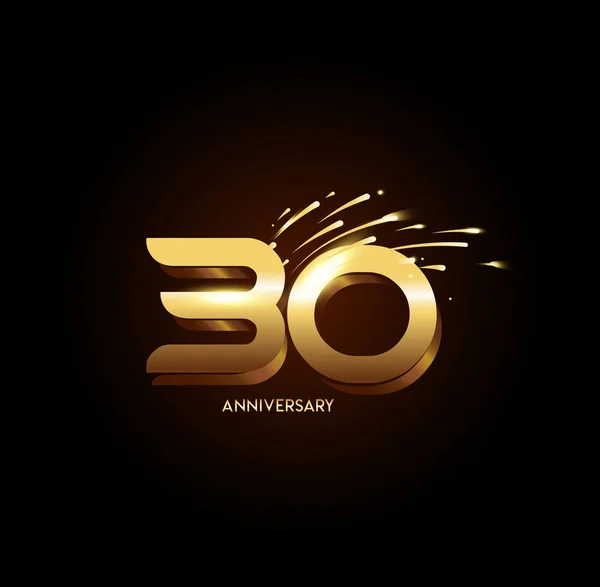 Logo Aniversario Oro Años Fondo Decorativo — Archivo Imágenes Vectoriales