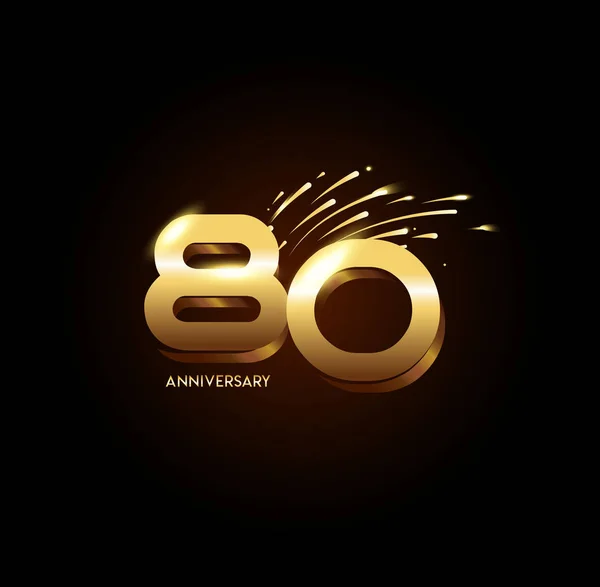 Años Oro Logotipo Aniversario Fondo Decorativo — Vector de stock