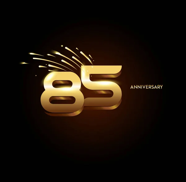 Anos Ouro Logotipo Aniversário Fundo Decorativo — Vetor de Stock