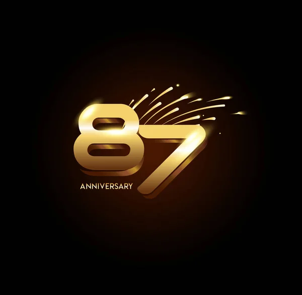 Jaar Gouden Jubileum Logo Decoratieve Achtergrond — Stockvector