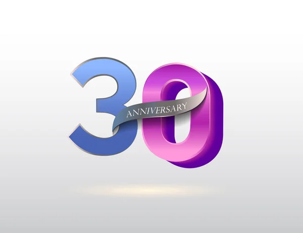 Logo Aniversario Años Fondo Decorativo — Archivo Imágenes Vectoriales